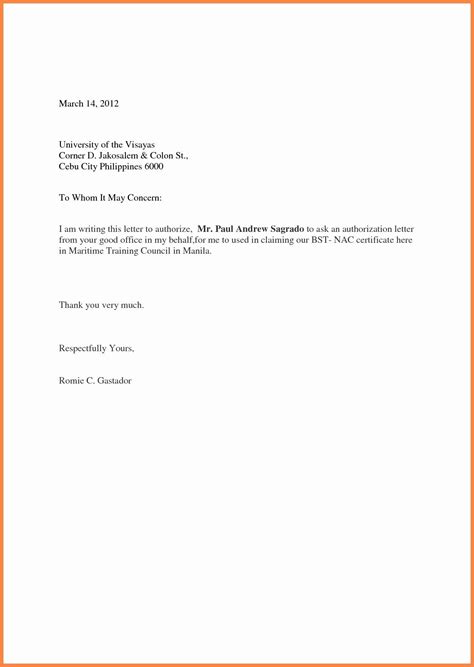 authorization letter bisaya version|Authorization Letter Philippines (Free Editable Sample .
